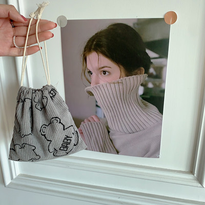 Slatka samtasta torbica za novčiće Torbica s uzicom Ručne torbice Ženski nakit Ruž za usne Kozmetička velika torbica Torbica s užetom Torbica za pohranu Torbica s uzicom