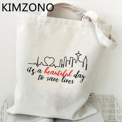 Grays Anatomy torba za kupnju pamučna torba eko torba za kupovinu namirnica boodschappentas vrećica za višekratnu upotrebu prilagođena