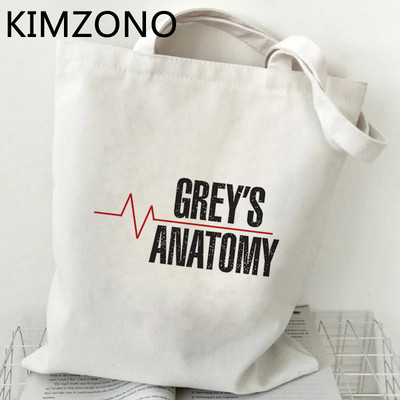 Grays Anatomy torba za kupnju pamučna torba eko torba za kupovinu namirnica boodschappentas vrećica za višekratnu upotrebu prilagođena