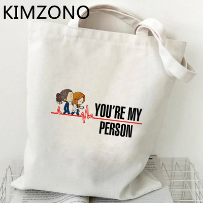 Grays Anatomy torba za kupnju pamučna torba eko torba za kupovinu namirnica boodschappentas vrećica za višekratnu upotrebu prilagođena