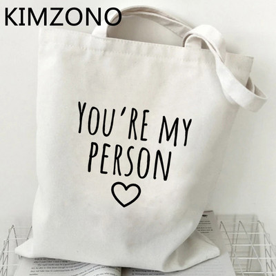 Grays Anatomy torba za kupnju pamučna torba eko torba za kupovinu namirnica boodschappentas vrećica za višekratnu upotrebu prilagođena