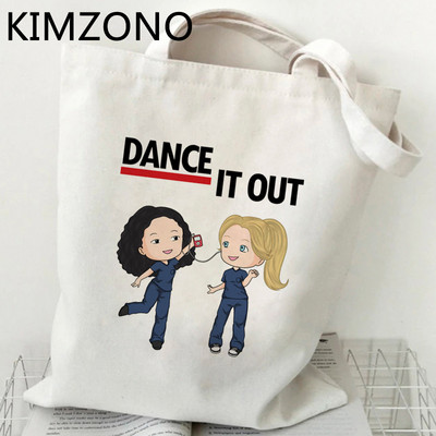 Grays Anatomy torba za kupnju pamučna torba eko torba za kupovinu namirnica boodschappentas vrećica za višekratnu upotrebu prilagođena