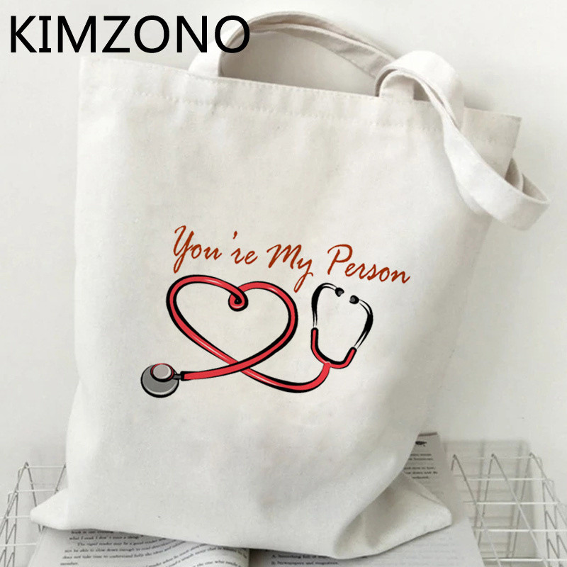 Grays Anatomy torba za kupnju pamučna torba eko torba za kupovinu namirnica boodschappentas vrećica za višekratnu upotrebu prilagođena