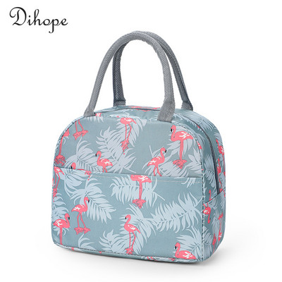 Prijenosna toplinski izolirana torba Kutija za ručak za žene, djecu, djecu, prijenosni hladnjak, ručne torbe, paket leda, torbe za piknik s hranom