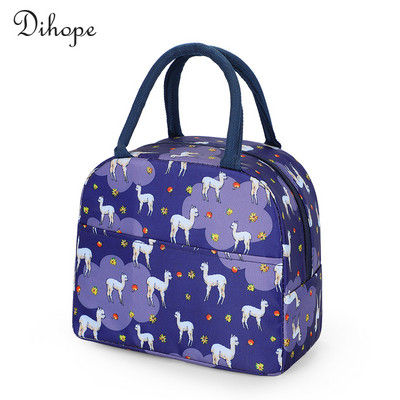 Prijenosna toplinski izolirana torba Kutija za ručak za žene, djecu, djecu, prijenosni hladnjak, ručne torbe, paket leda, torbe za piknik s hranom