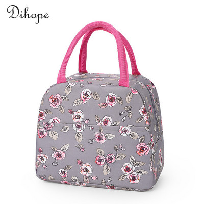 Prijenosna toplinski izolirana torba Kutija za ručak za žene, djecu, djecu, prijenosni hladnjak, ručne torbe, paket leda, torbe za piknik s hranom