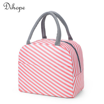 Prijenosna toplinski izolirana torba Kutija za ručak za žene, djecu, djecu, prijenosni hladnjak, ručne torbe, paket leda, torbe za piknik s hranom