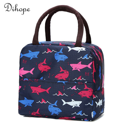 Prijenosna toplinski izolirana torba Kutija za ručak za žene, djecu, djecu, prijenosni hladnjak, ručne torbe, paket leda, torbe za piknik s hranom