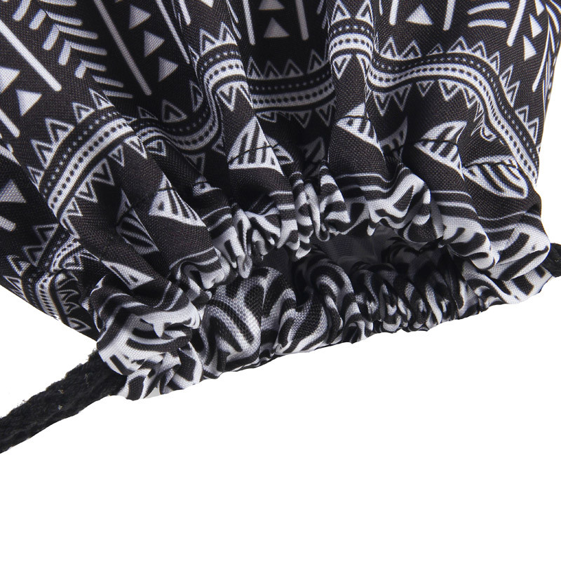 Hakuna Matata női geometrikus hátizsák 3D nyomtatással utazó puha hátú női Mochila húzózsinóros táska férfi hátizsákok