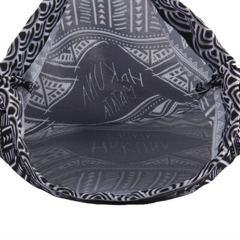 Hakuna Matata női geometrikus hátizsák 3D nyomtatással utazó puha hátú női Mochila húzózsinóros táska férfi hátizsákok