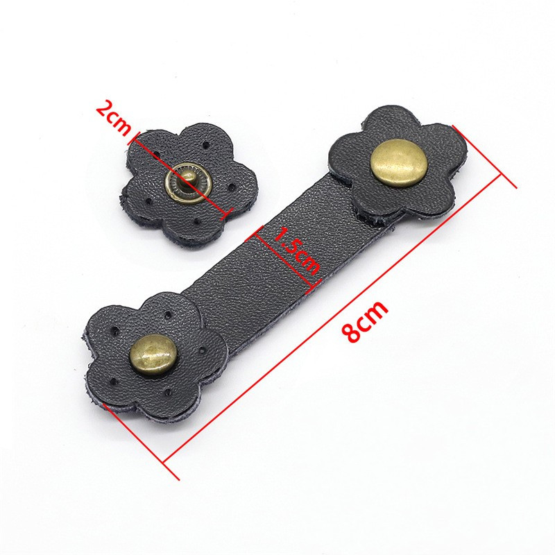 Lionsen Dvojitá kvetinová kabelka s magnetickými gombíkmi z pravej kože, bronzový Snape pre ženy, ručne vyrobené DIY zapínanie na kabelku, doplnky