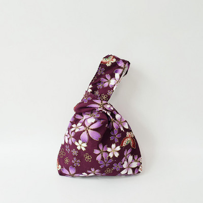 Kokvilnas japāņu stila rokas soma piedurknes mezgla maisiņš Pārnēsājams suns somiņa Audekls Tote Sieviešu soma pastaigu rokassomiņa atslēgu tālruņa maciņš