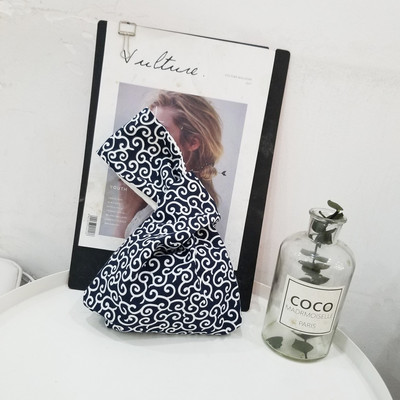 Kokvilnas japāņu stila rokas soma piedurknes mezgla maisiņš Pārnēsājams suns somiņa Audekls Tote Sieviešu soma pastaigu rokassomiņa atslēgu tālruņa maciņš