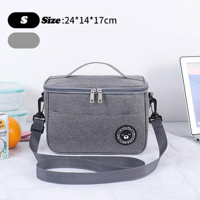 Prijenosna torba za ručak Termalna kutija za hranu Izdržljiva vodootporna uredska rashladna kutija za ručak s remenom za rame Organizator Izolirana torbica