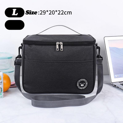 Prijenosna torba za ručak Termalna kutija za hranu Izdržljiva vodootporna uredska rashladna kutija za ručak s remenom za rame Organizator Izolirana torbica