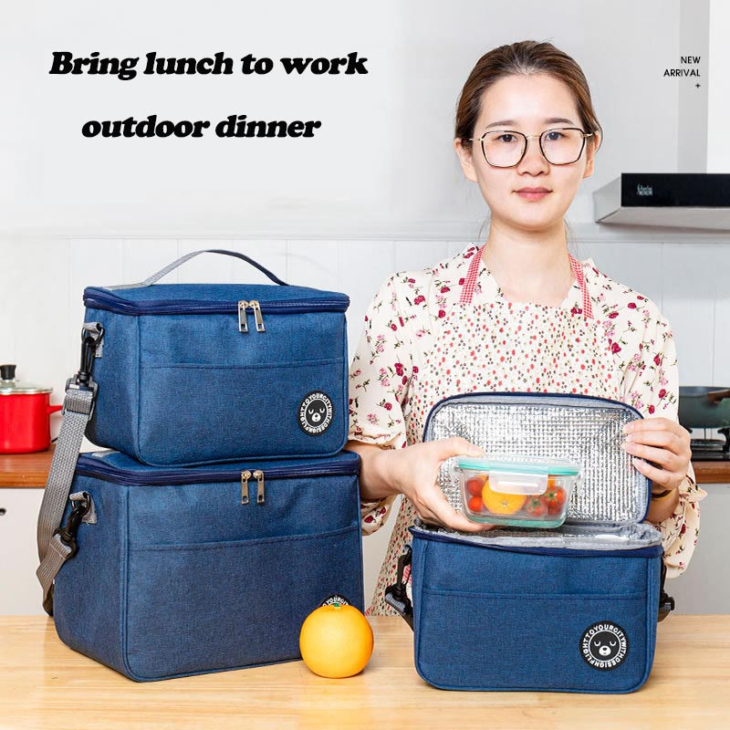 Prijenosna torba za ručak Termalna kutija za hranu Izdržljiva vodootporna uredska rashladna kutija za ručak s remenom za rame Organizator Izolirana torbica
