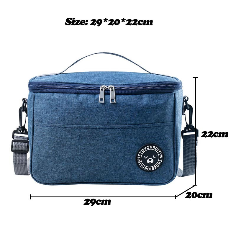 Prijenosna torba za ručak Termalna kutija za hranu Izdržljiva vodootporna uredska rashladna kutija za ručak s remenom za rame Organizator Izolirana torbica