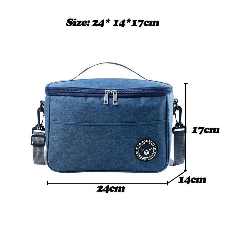 Prijenosna torba za ručak Termalna kutija za hranu Izdržljiva vodootporna uredska rashladna kutija za ručak s remenom za rame Organizator Izolirana torbica