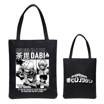 My Hero Academia Shopper τσάντα Anime Cosplay Ιαπωνική MHA Shoto τσάντα καμβά εκτύπωσης Casual Women School Shoulderbag 2021