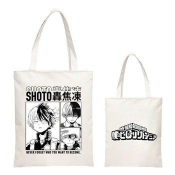 My Hero Academia Shopper τσάντα Anime Cosplay Ιαπωνική MHA Shoto τσάντα καμβά εκτύπωσης Casual Women School Shoulderbag 2021