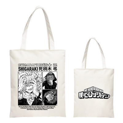 Geantă de cumpărături My Hero Academia Anime Cosplay japonez MHA Shoto Geantă de mână din pânză cu imprimeu ocazional femei, fete, școală, geantă de umăr 2021