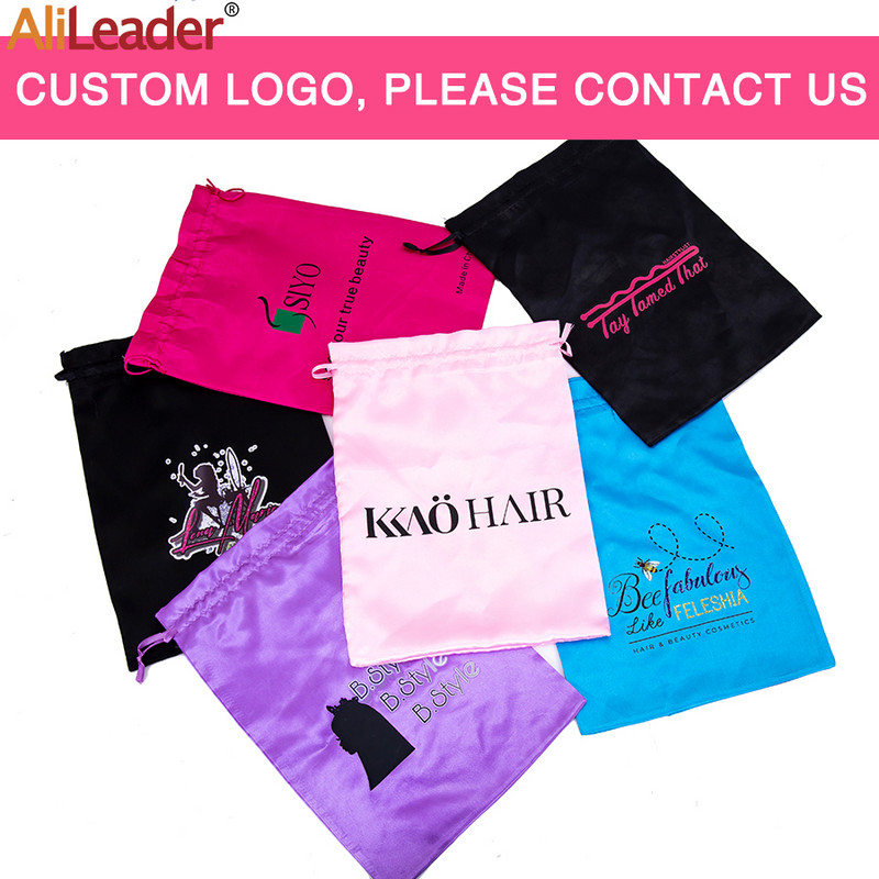 Alileader 1 τμχ Μεταξωτό σατέν τσάντα κορδονιού Τσάντες σατέν για συσκευασία Περούκα/μακιγιάζ/βλεφαρίδες/άρωμα/υφασμάτινο τσάντα δώρου από μεταξωτό σατέν κορδόνι