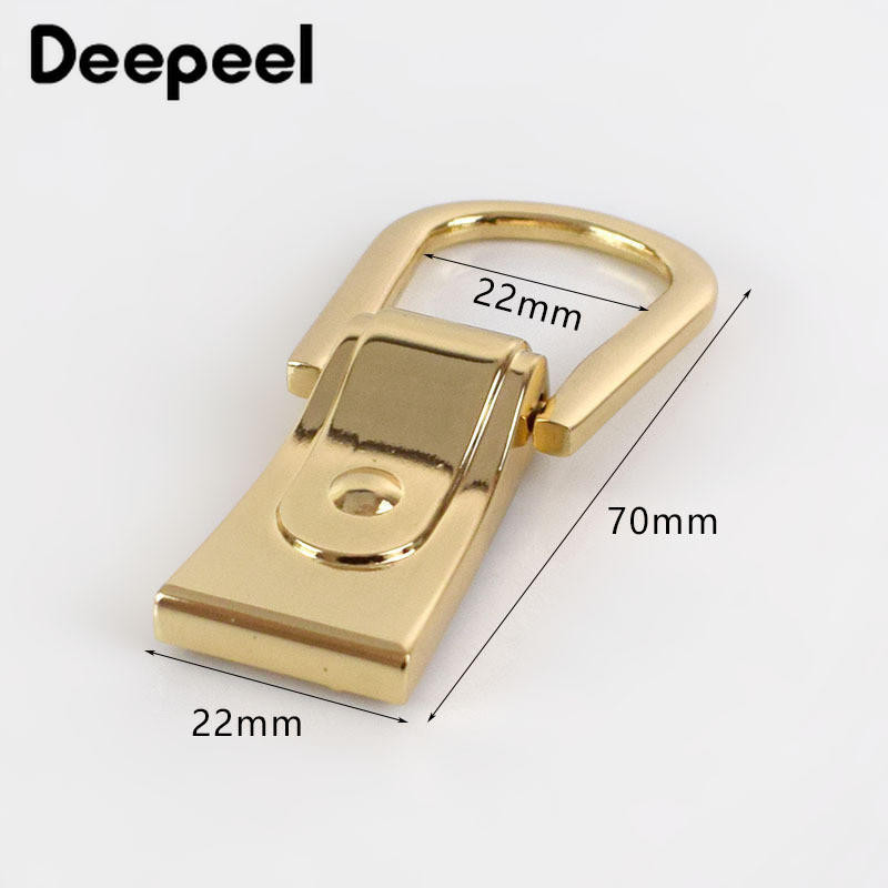 Deepeel 2/4 db D gyűrűs kampós csat táska oldalgombok barkács varrás bevonat arany fém tartozékok csavarokkal táskákhoz fogantyú csatok
