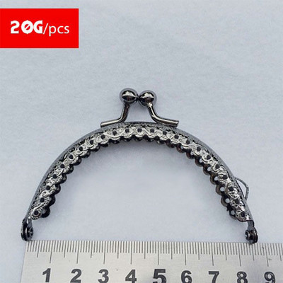 Închidere cu cadru de posetă din metal de 8,5 cm, mâner rotund pentru portofel, pentru fabricarea de accesorii pentru geanta de ambreiaj, feronerie Kiss Lock