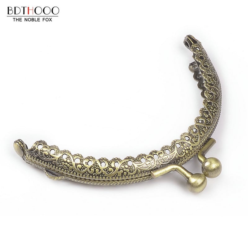 Închidere cu cadru de posetă din metal de 8,5 cm, mâner rotund pentru portofel, pentru fabricarea de accesorii pentru geanta de ambreiaj, feronerie Kiss Lock