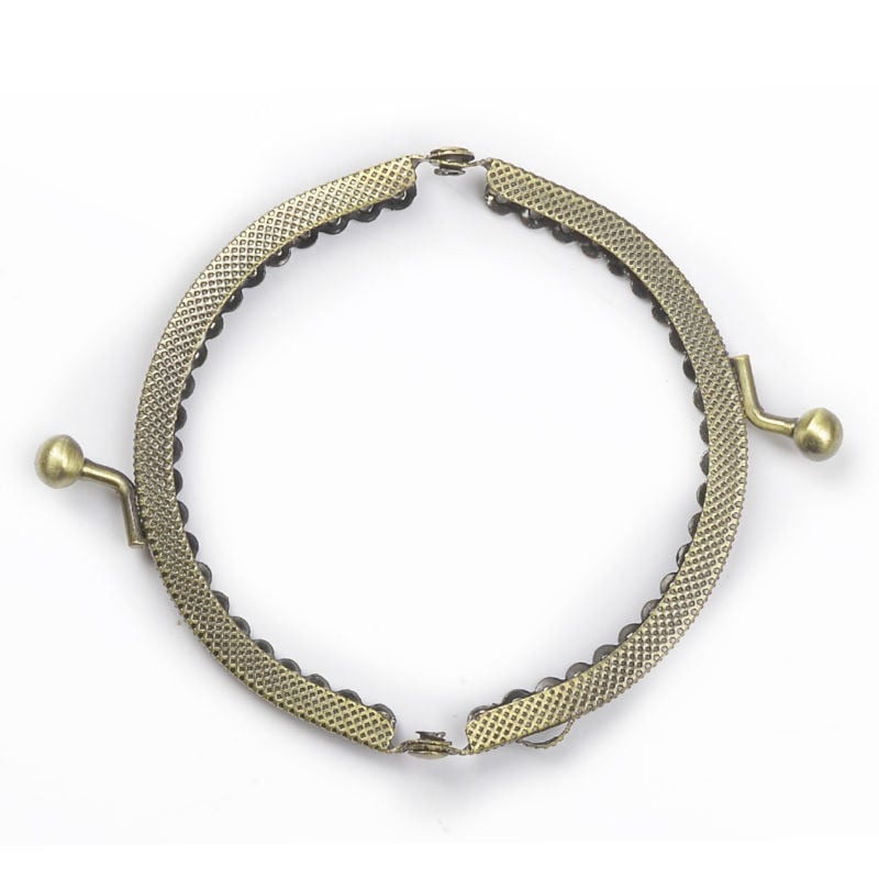 Închidere cu cadru de posetă din metal de 8,5 cm, mâner rotund pentru portofel, pentru fabricarea de accesorii pentru geanta de ambreiaj, feronerie Kiss Lock