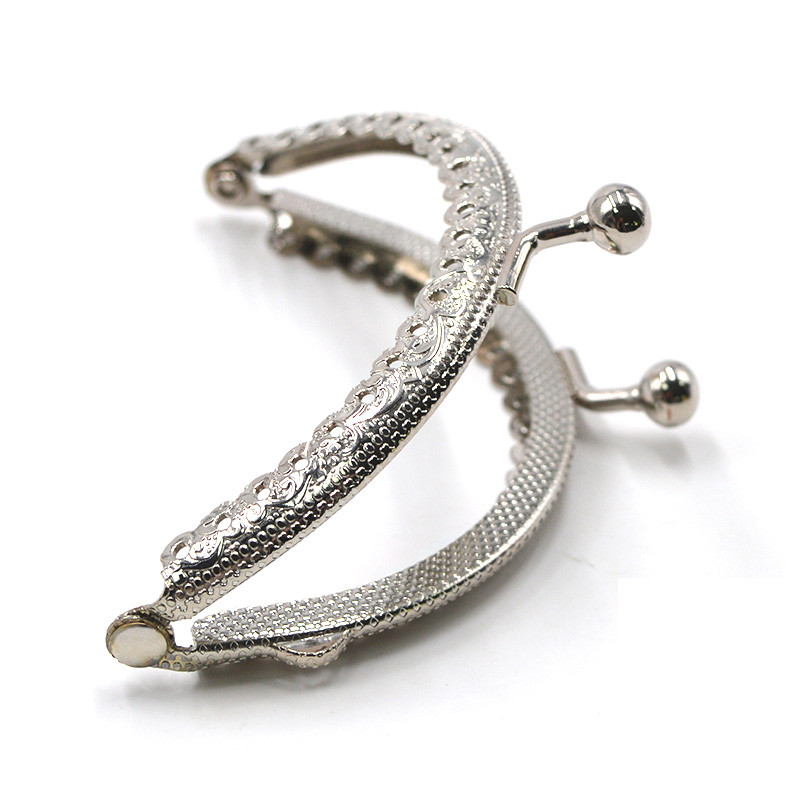 Închidere cu cadru de posetă din metal de 8,5 cm, mâner rotund pentru portofel, pentru fabricarea de accesorii pentru geanta de ambreiaj, feronerie Kiss Lock