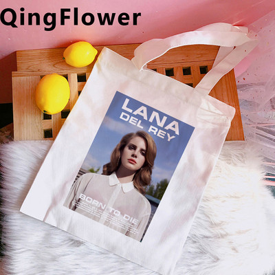 Lana Del Rey bevásárlótáska bolsa élelmiszerbolt újrahasznosító táska vásárlói táska juta szőtt sacola újrafelhasználható táska