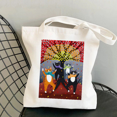 2021 Shopper French Press Coffee Macs Printed Tote Bag női Harajuku vásárló kézitáska lány Vállas bevásárlótáska Lady Canvas Bag