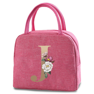 Aukstuma somas Pārnēsājami Rāvējslēdzējs Termiski zelta iniciāļi ar burtu apdruku pusdienu maisiņi sievietēm Ērti pusdienu kastītes pārtikas uzglabāšanas somas