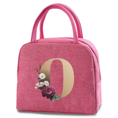 Aukstuma somas Pārnēsājami Rāvējslēdzējs Termiski zelta iniciāļi ar burtu apdruku pusdienu maisiņi sievietēm Ērti pusdienu kastītes pārtikas uzglabāšanas somas