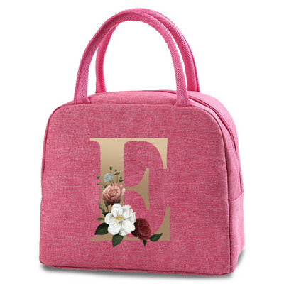 Aukstuma somas Pārnēsājami Rāvējslēdzējs Termiski zelta iniciāļi ar burtu apdruku pusdienu maisiņi sievietēm Ērti pusdienu kastītes pārtikas uzglabāšanas somas