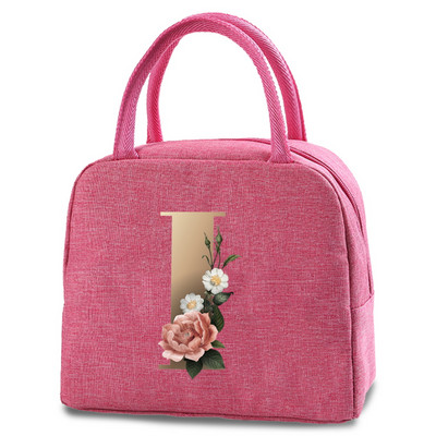 Aukstuma somas Pārnēsājami Rāvējslēdzējs Termiski zelta iniciāļi ar burtu apdruku pusdienu maisiņi sievietēm Ērti pusdienu kastītes pārtikas uzglabāšanas somas