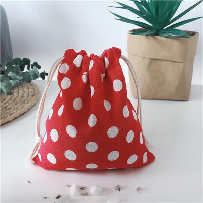 Nova karirana platnena torba s uzicom Mala torba za pohranu Božićni dar Bomboni Organizator nakita Kozmetički novčići Vreće za ključeve Pakiranje