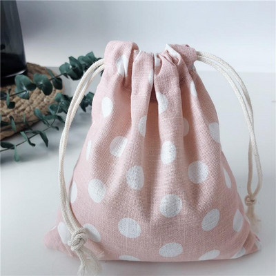Nova karirana platnena torba s uzicom Mala torba za pohranu Božićni dar Bomboni Organizator nakita Kozmetički novčići Vreće za ključeve Pakiranje