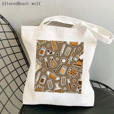 Sieviešu pircēju soma lepojas ar to, ka var būt medmāsa, apdrukāta Kawaii soma Harajuku iepirkšanās audekls Shopper Bag meitenes rokassomiņa Tote plecu sieviešu soma