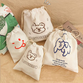 1 PC Organizator Kawaii Bear Platnena kozmetička torbica Ženska torbica za pohranu Slatka torbica za šminku Putne toaletne torbice Putni pribor za pranje