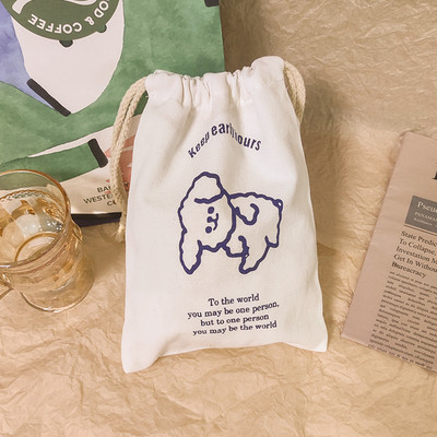 1 PC Organizator Kawaii Bear Platnena kozmetička torbica Ženska torbica za pohranu Slatka torbica za šminku Putne toaletne torbice Putni pribor za pranje