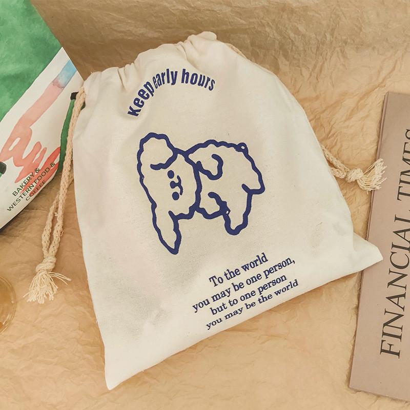 1 PC Organizator Kawaii Bear Platnena kozmetička torbica Ženska torbica za pohranu Slatka torbica za šminku Putne toaletne torbice Putni pribor za pranje