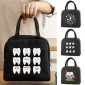 Prijenosne torbe za ručak Torbica za svježi hladnjak za studente u uredu Praktična kutija za ručak Torba za parove Posuda za hranu s otiscima na zubima Ručna torbica