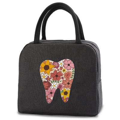 Prijenosne torbe za ručak Torbica za svježi hladnjak za studente u uredu Praktična kutija za ručak Torba za parove Posuda za hranu s otiscima na zubima Ručna torbica