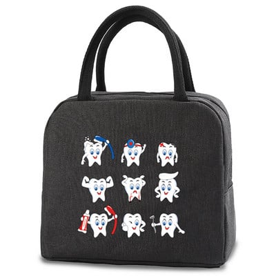 Prijenosne torbe za ručak Torbica za svježi hladnjak za studente u uredu Praktična kutija za ručak Torba za parove Posuda za hranu s otiscima na zubima Ručna torbica