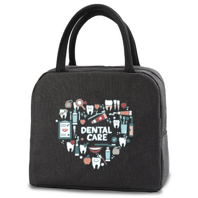 Prijenosne torbe za ručak Torbica za svježi hladnjak za studente u uredu Praktična kutija za ručak Torba za parove Posuda za hranu s otiscima na zubima Ručna torbica