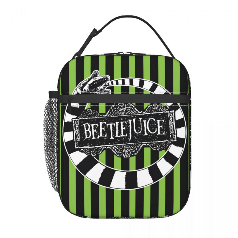 „Beetlejuice Worm Lunch Box“ daugiafunkcė Timo Burtono siaubo filmų šiluminis aušintuvas Maisto izoliuotas pietų krepšys Mokyklos vaikams