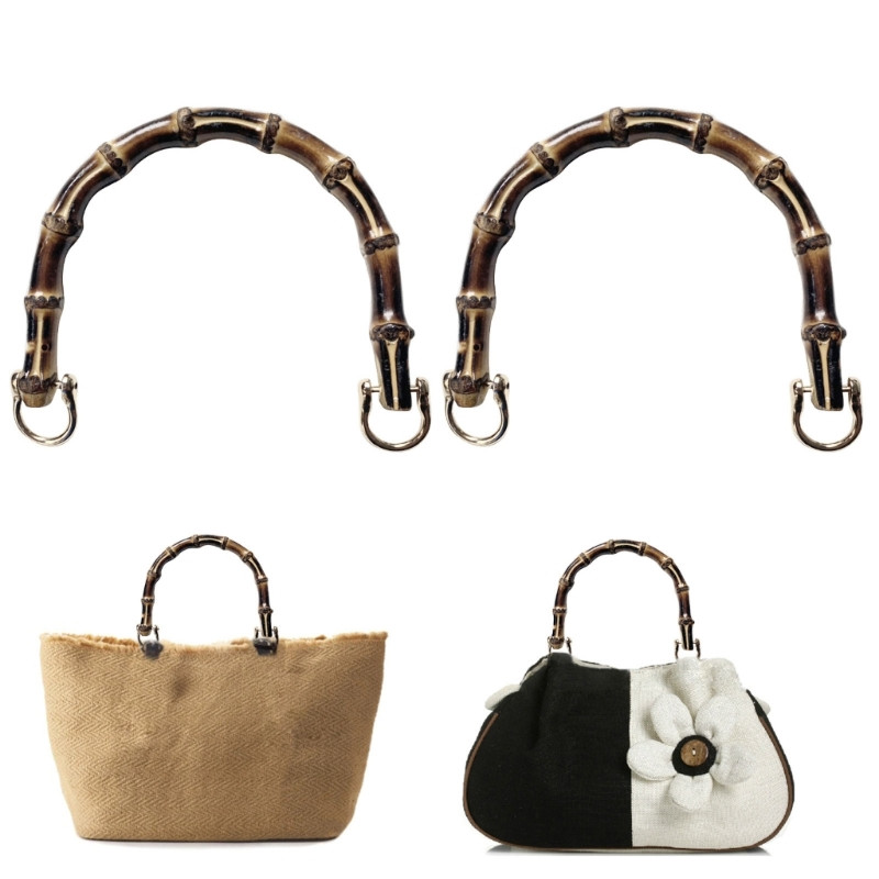 Bambusova ručka za torbice i ručne torbe, ručka za ručnu torbicu u obliku slova U za izradu torbica „uradi sam“ zamjenski dodatak za ručku torbice