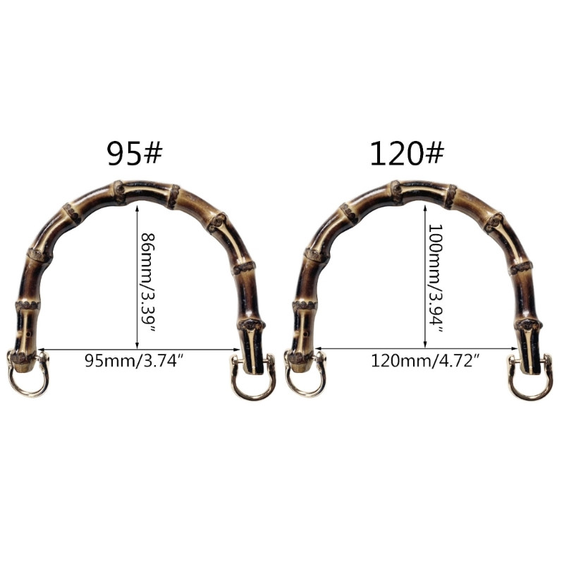 Bambusova ručka za torbice i ručne torbe, ručka za ručnu torbicu u obliku slova U za izradu torbica „uradi sam“ zamjenski dodatak za ručku torbice
